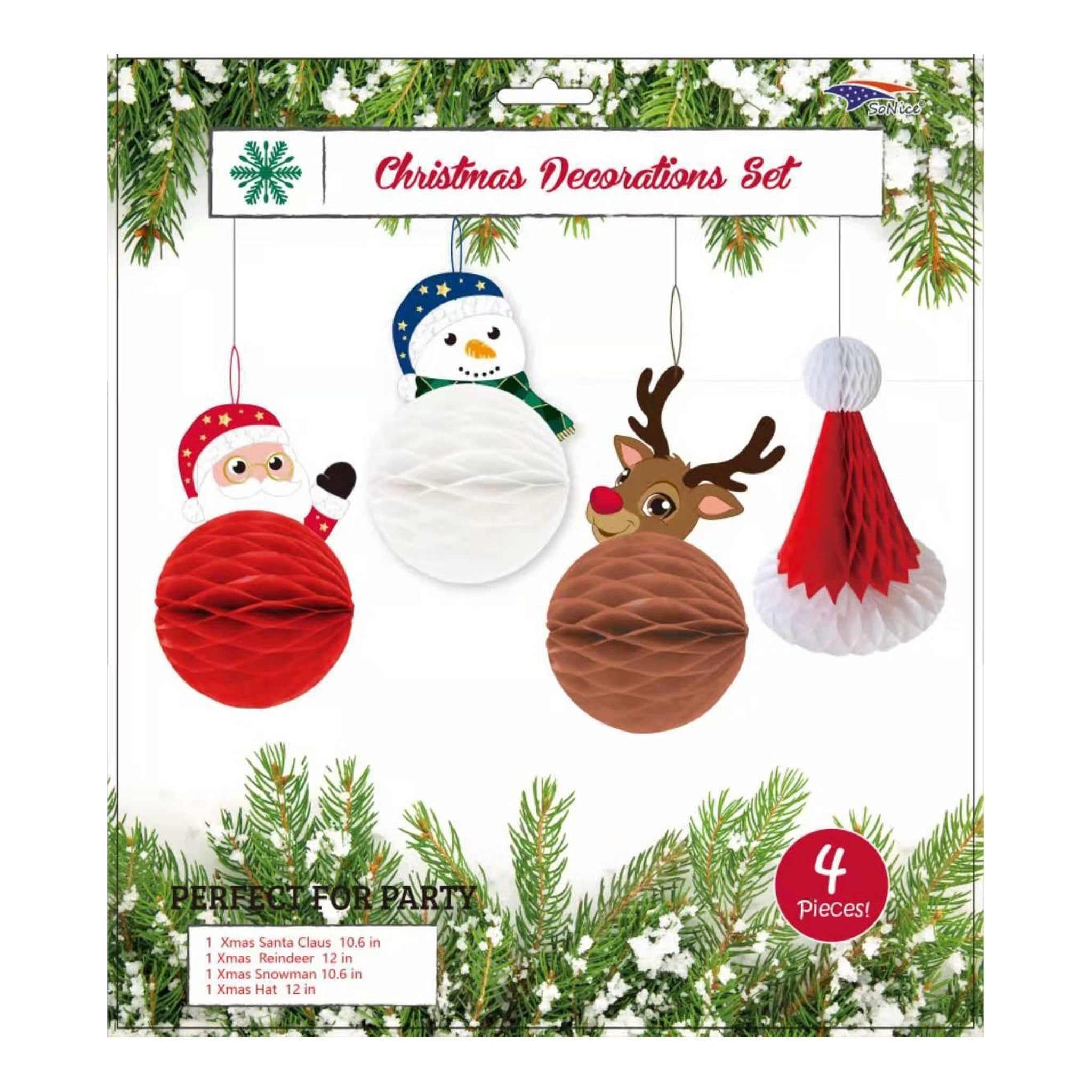 Honeycomb Merry Christmas Set 120Set/Cs